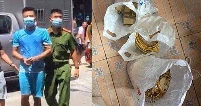 Đối tượng Hân cùng tang vật (Ảnh: CAND) 4037 e2256a12fa51130f4a40