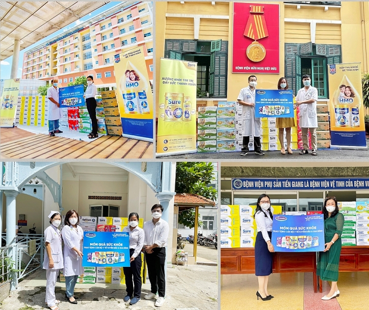 Từ cuối tháng 6/2021, hàng trăm ngàn món quà sức khỏe đã được gửi đến hơn 10.000 cán bộ y tế tại 60 bệnh viện trên cả nước Từ cuối tháng 6/2021, hàng trăm ngàn món quà sức khỏe đã được gửi đến hơn 10.000 cán bộ y tế tại 60 bệnh viện trên cả nước