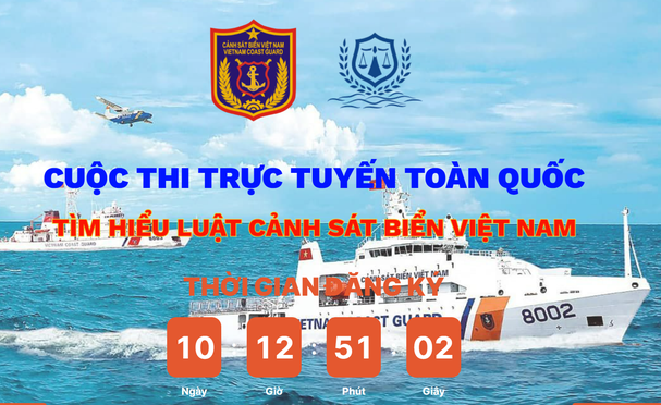 Thi trực tuyến tìm hiểu Luật Cảnh sát biển Việt Nam với nhiều giải thưởng hấp dẫn Thi trực tuyến tìm hiểu Luật Cảnh sát biển Việt Nam với nhiều giải thưởng hấp dẫn