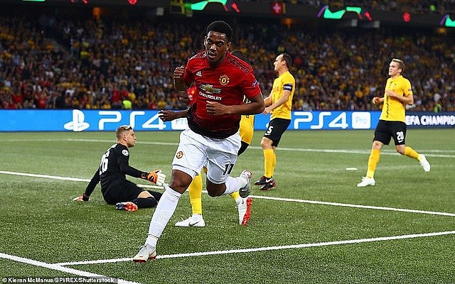 MU (đỏ) từng đánh bại Young Boys 3-0 MU (đỏ) từng đánh bại Young Boys 3-0