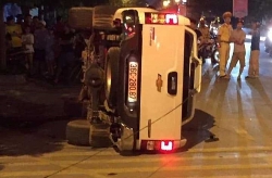 xe tai tong 7 xe may dung cho den do 11 nguoi bi thuong