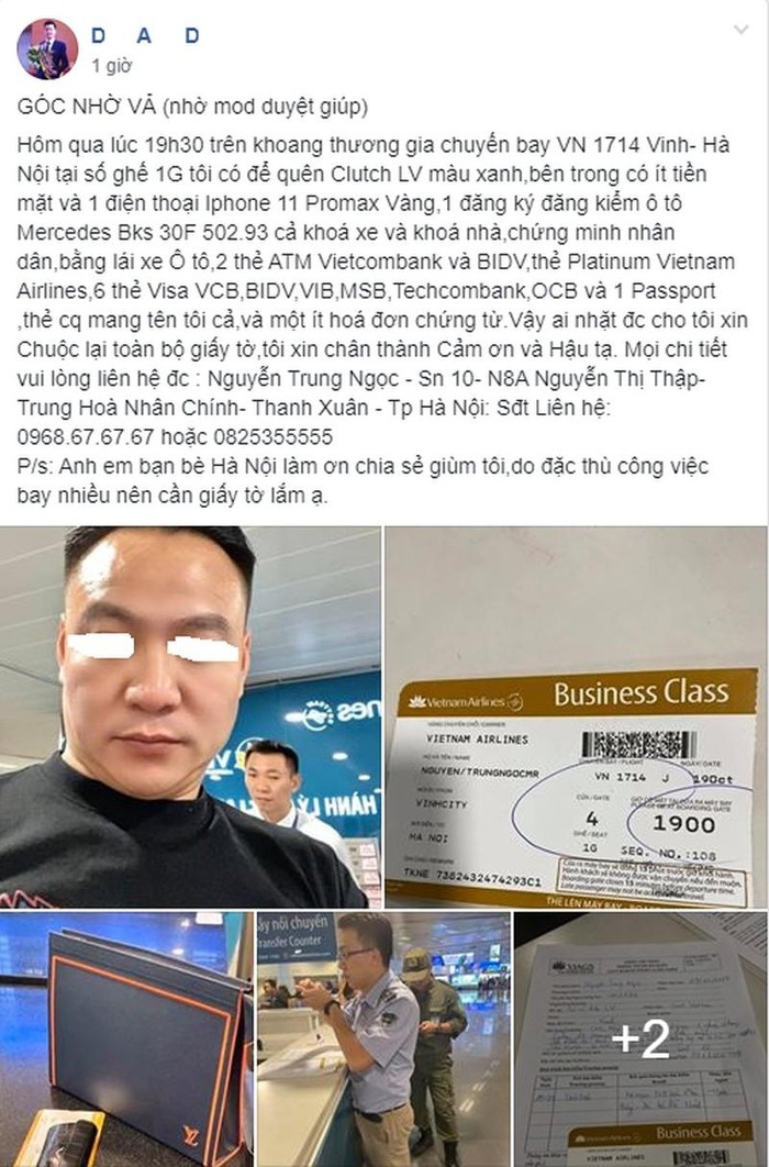 Quên túi LV ở khoang hạng nhất, khách VIP Vietnam Airlines mất luôn đồ? quen tui lv o khoang hang nhat khach vip vietnam airlines mat luon do
