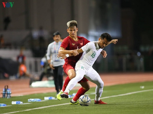 doi hinh du kien u22 viet nam dau u22 indonesia tien linh khong da chinh
