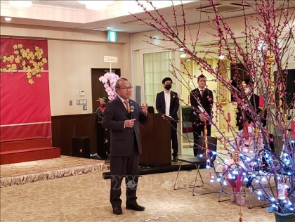 旅居日本越南人喜迎2021辛丑年春节