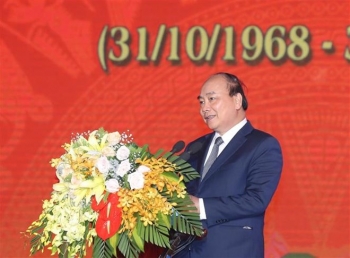 阮春福总理出席桩盆大捷50周年纪念典礼