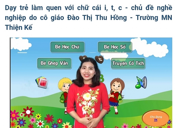 Vĩnh Phúc: Trường Mầm non Thiện Kế nâng cao chất lượng chăm sóc và giáo dục trẻ em Vĩnh Phúc: Trường Mầm non Thiện Kế nâng cao chất lượng chăm sóc và giáo dục trẻ em