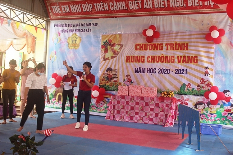 Phú Thọ: Các bé trường Mầm non Cao Xá 1 sôi nổi giao lưu “Rung chuông vàng” Phú Thọ: Các bé trường Mầm non Cao Xá 1 sôi nổi giao lưu “Rung chuông vàng”