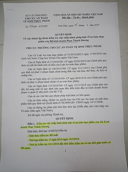 Vĩnh Phúc: Kiểm tra chấp hành pháp luật an toàn thực phẩm nước AQUALAVIE vinh phuc kiem tra chap hanh phap luat an toan thuc pham nuoc aqualavie