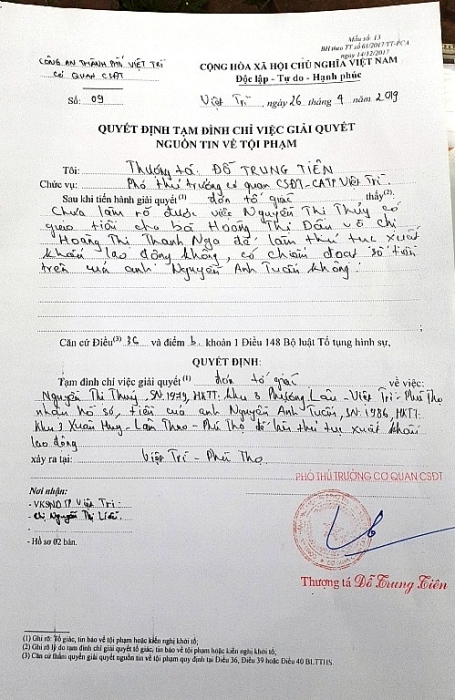 Công nhận đã nhận 284 triệu đồng vụ “lừa xuất khẩu lao động Hàn Quốc” ở Phú Thọ? cong nhan da nhan 284 trieu dong vu lua xuat khau lao dong han quoc o phu tho