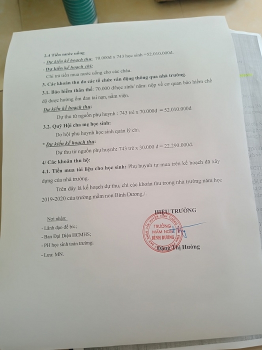 Dấu hiệu lạm thu tại trường TH và THCS Bồ Sao, tỉnh Vĩnh Phúc? dau hieu lam thu tai truong th va thcs bo sao tinh vinh phuc