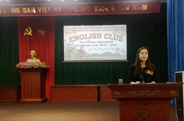 Phú Thọ: Sôi nổi giao lưu các Câu lạc bộ tiếng Anh HS Tiểu học huyện Lâm Thao phu tho soi noi giao luu cac cau lac bo tieng anh hs tieu hoc huyen lam thao