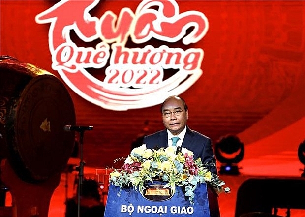 ប្រធានរដ្ឋ លោក Nguyen Xuan Phuc អញ្ជើញថ្លែងមតិក្នុងពិធី (រូបថត៖ TTXVN) ប្រធានរដ្ឋ លោក Nguyen Xuan Phuc អញ្ជើញថ្លែងមតិក្នុងពិធី (រូបថត៖ TTXVN)
