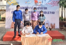 ចុះហត្ថលេខាលើកិច្ចព្រមព្រៀងរៀបចំសកម្មភាពផ្លាស់ប្តូរមិត្តភាពជាមួយនិស្សិតឡាវ និងកម្ពុជា