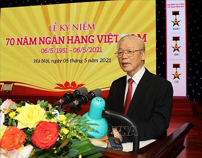 អគ្គលេខាបក្ស លោក Nguyen Phu Trong អញ្ជើញថ្លែងក្នុងពិធី (រូបថត៖ TTXVN) អគ្គលេខាបក្ស លោក Nguyen Phu Trong អញ្ជើញថ្លែងក្នុងពិធី (រូបថត៖ TTXVN)
