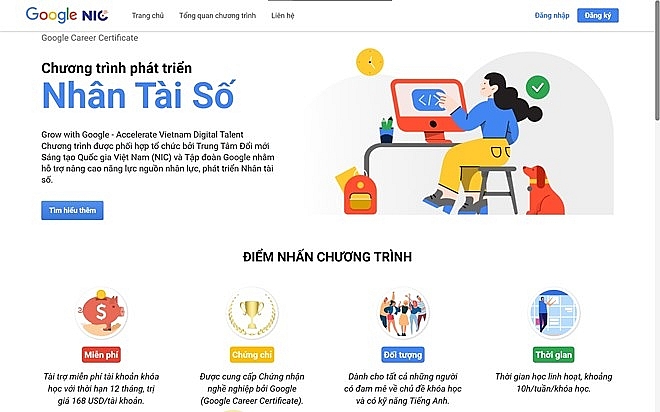 Google ជួយឧបត្ថម្ភវៀតណាមក្នុងការបណ្តុះបណ្តាលការអភិវឌ្ឍអ្នកមានទេព កោសល្យផ្នែកឌីជីថលនិងអង្គភាពចាប់ផ្ដើមអាជីវកម្ម