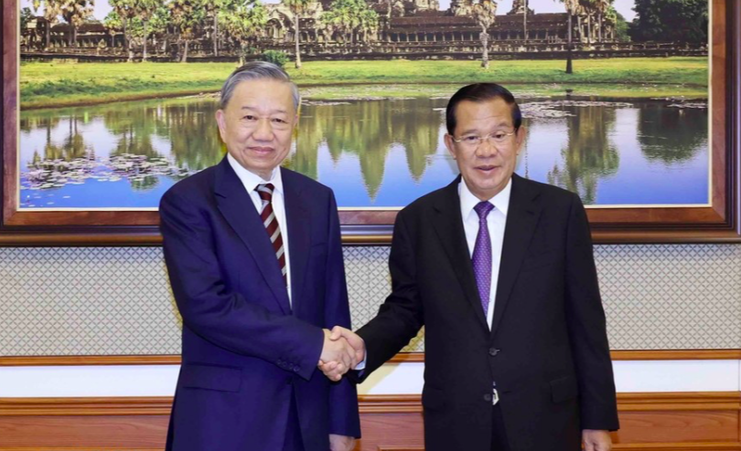 លោក To Lam ប្រធានរដ្ឋវៀតណាម ជួបពិភាក្សាការងារជាមួយ សម្តេចតេជោ ហ៊ុន សែន ប្រធានគណបក្សប្រជាជនកម្ពុជា ប្រធានព្រឹទ្ធសភា