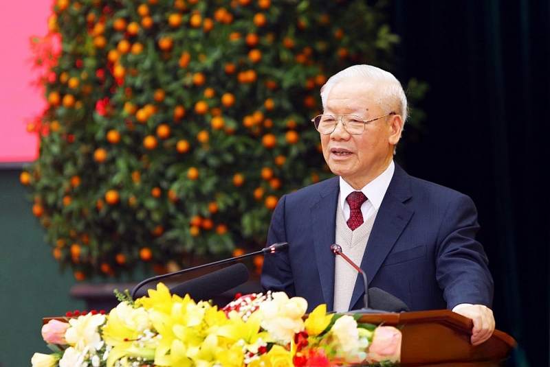 លោក Nguyen Phu Trong អគ្គលេខាបក្ស ថ្លែងសុន្ទរកថាក្នុងសន្និសីទការទូតលើកទី៣២ ខែធ្នូ ឆ្នាំ ២០២៣