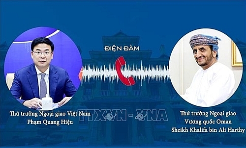 វៀតណាម និងអូម៉ង់ជំរុញកិច្ចសហប្រតិបត្តិការក្នុងការបង្ការ និងប្រយុទ្ធប្រឆាំងនឹងជំងឺរាតត្បាត Covid-19 (រូបថត៖ vnanet.vn)