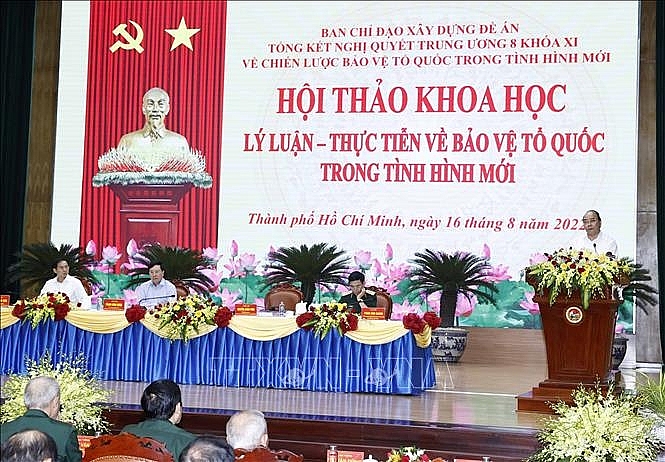 សិក្ខាសាលាស្តីពី ប្រធានរដ្ឋវៀតណាម លោក Nguyen Xuan Phuc៖ លើកកម្ពស់សមត្ថភាព និងកម្លាំងពលំការពារជាតិ សន្តិសុខ ការពារមាតុភូមិក្នុងលក្ខខ័ណ្ឌប្រវត្តិសាស្ត្រថ្មី