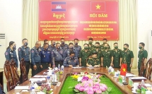 កិច្ចប្រជុំរវាងបញ្ជាការដ្ឋានកងទ័ពការពារព្រំដែនខេត្ដ Dak Nong (វៀតណាម) និងគណៈប្រតិភូបញ្ជាការដ្ឋានកង​រាជអាវុធហត្ថខេត្តមណ្ឌលគិរី