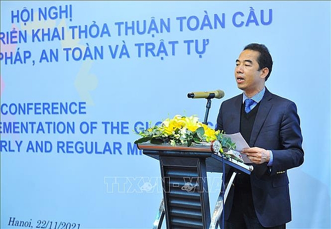 អនុរដ្ឋមន្រ្តីការបរទេសវៀតណាមលោក To Anh Dung ថ្លែងក្នុងកិច្ចប្រជុំ។ (រូបថត៖ TTXVN) អនុរដ្ឋមន្រ្តីការបរទេសវៀតណាមលោក To Anh Dung ថ្លែងក្នុងកិច្ចប្រជុំ។ (រូបថត៖ TTXVN)