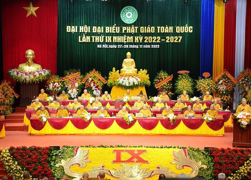 ទិដ្ឋភាពទូទៅនៃសម័យបើកមហាសន្និបាតពុទ្ធសាសនាទូទាំងប្រទេសលើកទី៩ (ប្រភព៖ សមាគមព្រះពុទ្ធសាសនាវៀតណាម) ទិដ្ឋភាពទូទៅនៃសម័យបើកមហាសន្និបាតពុទ្ធសាសនាទូទាំងប្រទេសលើកទី៩ (ប្រភព៖ សមាគមព្រះពុទ្ធសាសនាវៀតណាម)