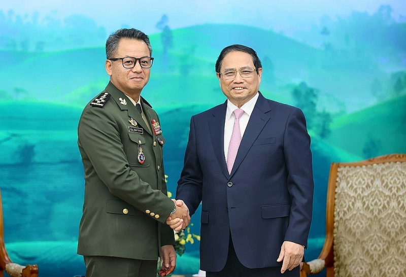 លោក Pham Minh Chinh និងលោកនាយឧត្តមសេនីយ៍ ទៀ សីហា លោក Pham Minh Chinh និងលោកនាយឧត្តមសេនីយ៍ ទៀ សីហា