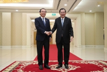 លោក Nguyen Van Nen លេខាគណៈកម្មាធិការបក្សទីក្រុងហូជីមិញ អញ្ជើញចូលជួបសម្តែងការគួរសមជាមួយសម្តេចតេជោ ហ៊ុន សែន នាយករដ្ឋមន្ត្រីកម្ពុជា