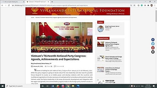 ນ ກຊ ຽວຊານ ອ ນເດຍ ຢ ງຢ ນວ າຫວຽດນາມ ສວມບ ດບາດສາກ ນສຳຄ ນຢ ບ ນດາເວທ ປາໄສທ ວໂລກ