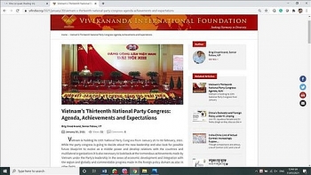 ນັກຊ່ຽວຊານ ອິນເດຍ ຢັ້ງຢືນວ່າຫວຽດນາມ ສວມບົດບາດສາກົນສຳຄັນຢູ່ບັນດາເວທີປາໄສທົ່ວໂລກ