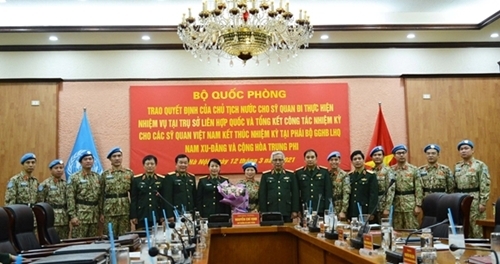 ກະຊວງປ ອງກ ນປະເທດຫວຽດນາມ ໄດ ຈ ດຕ ງພ ທ ມອບຂ ຕ ກລ ງໃຫ ນາຍທະຫານຫວຽດນາມ ໄປປະຕ ບ ດໜ າທ ຢ ສຳນ ກງານ ສປຊ