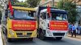 ແຂວງ ຊອກຈັງ ໜູນຊ່ວຍ ປະຊາຊົນນະຄອນໂຮ່ຈີມິນ ດ້ວຍສິນຄ້າທີ່ຈຳເປັນ 40 ໂຕນ