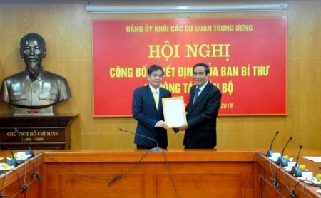 Ban Bí thư chỉ định Phó Bí thư Đảng ủy Khối cơ quan Trung ương ban bi thu chi dinh pho bi thu dang uy khoi co quan trung uong