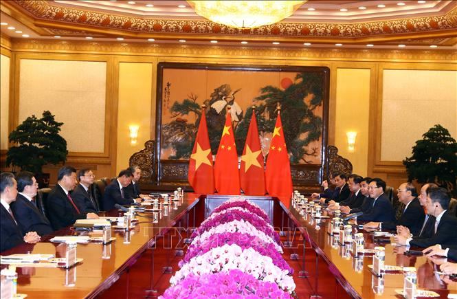 Thủ tướng Nguyễn Xuân Phúc hội kiến Tổng Bí thư, Chủ tịch Trung Quốc Tập Cận Bình