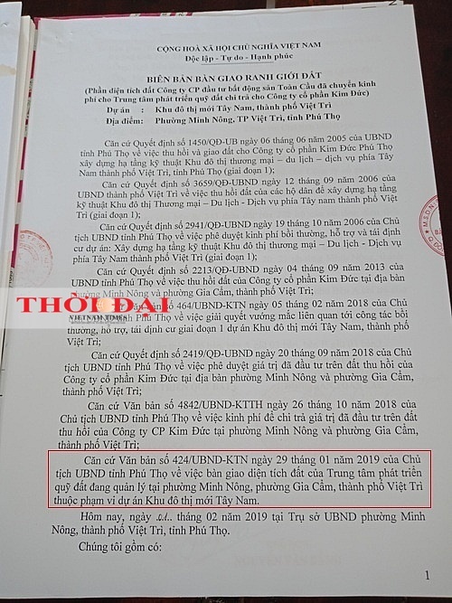 Dự án KĐT mới Tây Nam Việt Trì: Ngang nhiên san lấp khi chưa có Quyết định của UBND tỉnh du an kdt moi tay nam viet tri ngang nhien san lap khi chua co quyet dinh cua ubnd tinh