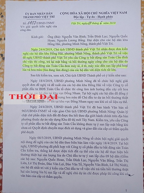 Dự án KĐT mới Tây Nam Việt Trì: Ngang nhiên san lấp khi chưa có Quyết định của UBND tỉnh du an kdt moi tay nam viet tri ngang nhien san lap khi chua co quyet dinh cua ubnd tinh