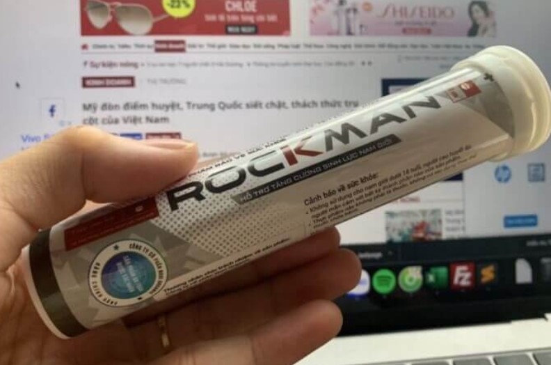 Viên sủi Rockman tăng cường sinh lý bị thu hồi giấy xác nhận nội dung quảng cáo