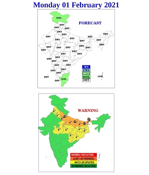 India daily weather forecast latest, February 1: Widespread thundershowers to cover plains of northwest India in days 1758 india 123