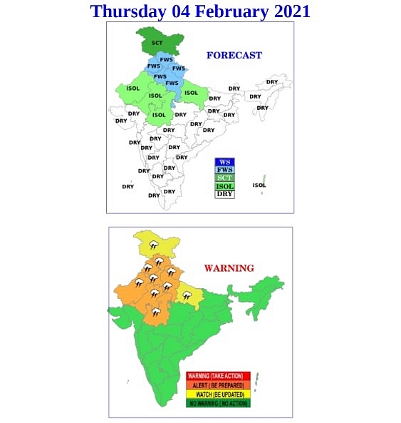 India daily weather forecast latest, February 4: Widespread rain, snow with thunderstorms, lightning and hail expected in some regions India daily weather forecast latest, February 4: Widespread rain, snow with thunderstorms, lightning and hail expected in some regions