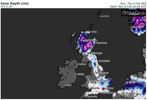 UK and Europe daily weather forecast latest, February 6: Icy weather moves across the UK while temperatures plummet to sub-zero levels UK and Europe daily weather forecast latest, February 6: Icy weather moves across the UK while temperatures plummet to sub zero levels
