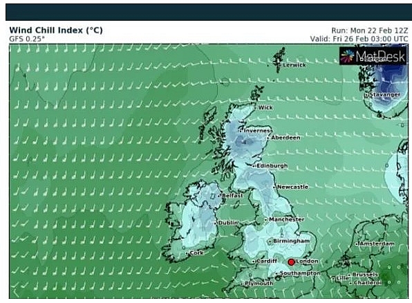 UK and Europe daily weather forecast latest, February 24: Further rain with showers continue across the far northwest in the UK UK and Europe daily weather forecast latest, February 24: Further rain with showers continue across the far northwest in the UK