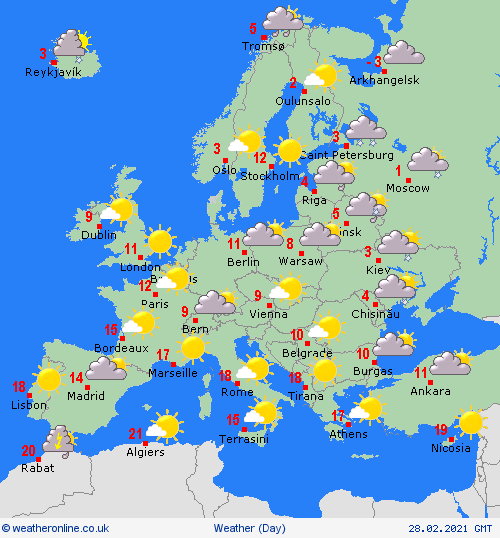 UK and Europe daily weather forecast latest, February 28: A sunny weekend with mild temperatures in the UK before freezing air to hit UK and Europe daily weather forecast latest, February 28: A sunny weekend with mild temperatures in the UK before freezing air to hit