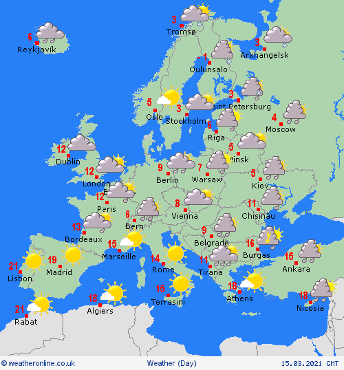 UK and Europe daily weather forecast latest, March 15: Cloud to bubble up over central and eastern parts of the UK with a few showers UK and Europe daily weather forecast latest, March 15: Cloud to bubble up over central and eastern parts of the UK with a few showers