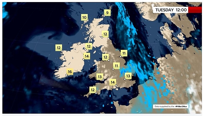 UK and Europe daily weather forecast latest, March 16: Milder weather with prolonged rain over eastern England and a few showers elsewhere UK and europe daily weather forecast latest, march 16: milder with prolonged rain over eastern england a few showers elsewhere