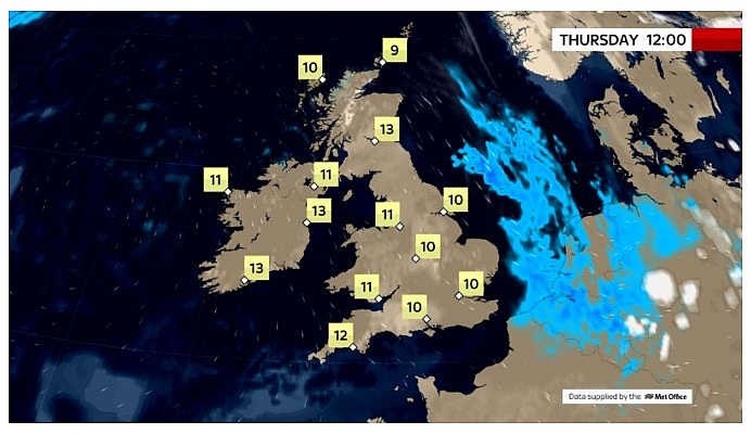 UK and Europe daily weather forecast latest, March 18: Mostly dry and cloudy but rain to affect eastern England and northwest Scotland UK and Europe daily weather forecast latest, March 18: Mostly dry and cloudy but rain to affect eastern England and northwest Scotland