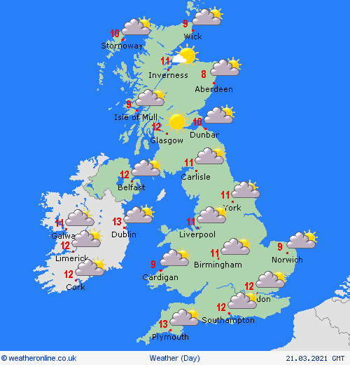 UK and Europe daily weather forecast latest, March 21: Cloudy weather to continue while most places be dry