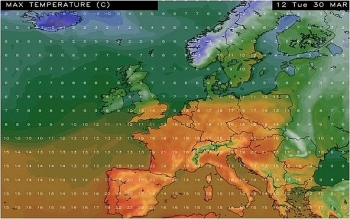 uk and europe daily weather forecast latest march 27 outbreaks of drizzle and low cloud affect hills of southern england and wales