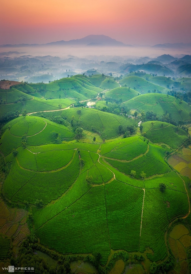 Absorbing scene of dawn in some areas of Vietnam scene of dawn in some areas of vietnam