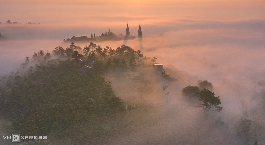 Absorbing scene of dawn in some areas of Vietnam scene of dawn in some areas of vietnam