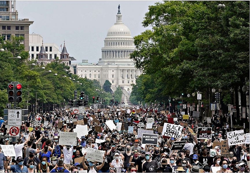 US News today American people celebrate Juneteenth with anti racism marches across the nation 4918 protester 1